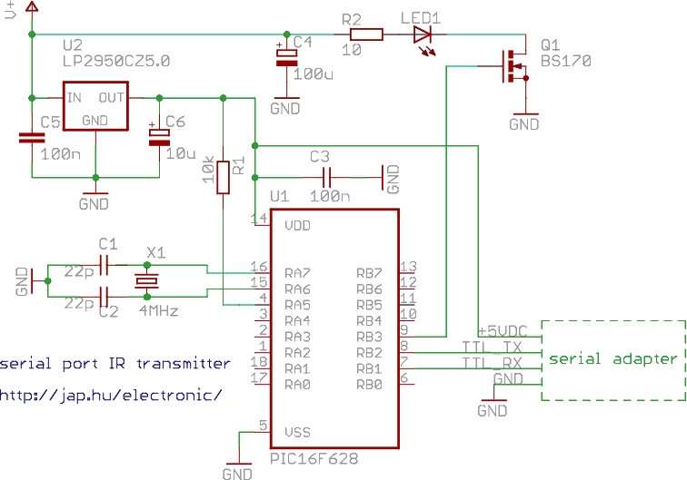 IR transmitter circuit diagram
