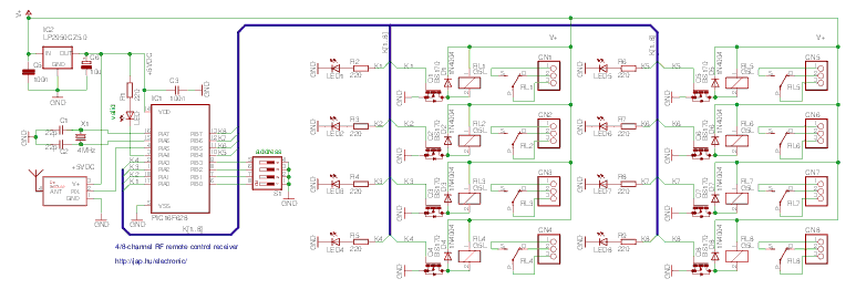 radio remote control receiver schematic