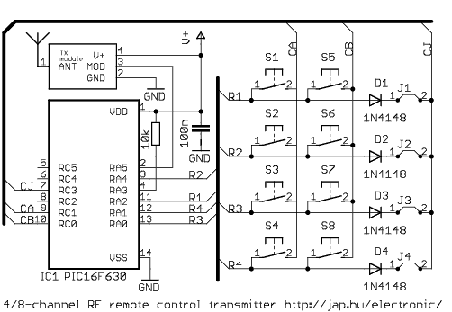 radio remote control transmitter schematic